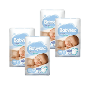 MANGA PAÑAL BABYSEC RN 34UNI (4PAQUETES)