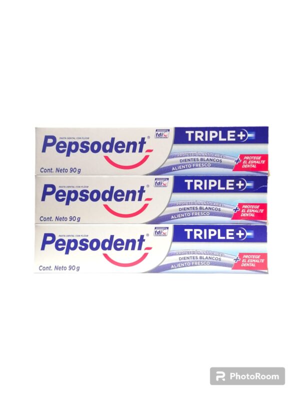 PEPSODENT TRIPLE+ PACK 3UNI DE 90GRS C/U