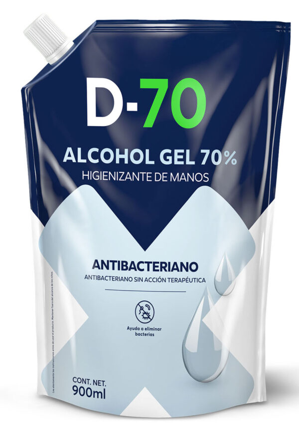 ALCOHOL GEL D70 DOYPACK 900ML