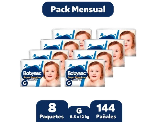 MANGA PAÑAL BABYSEC SUPER PREMIUM G (BLANCO)