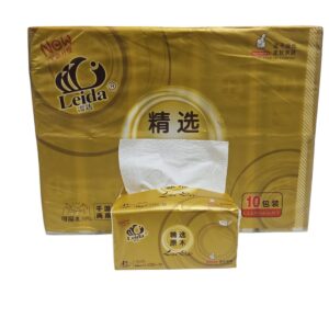 BOLSA PAÑUELOS FACIALES DORADOS 10 PAQUETES