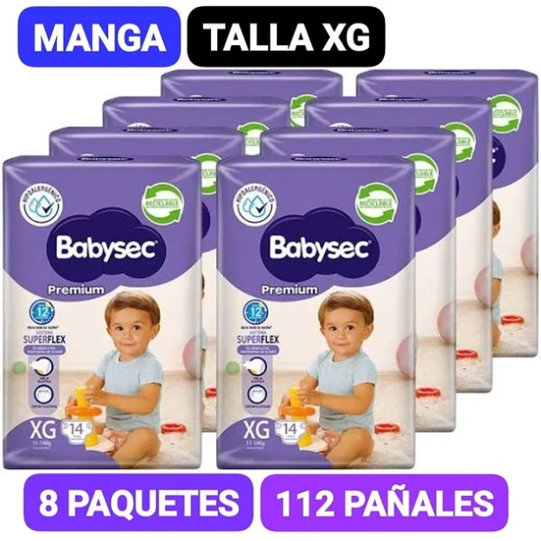 MANGA PAÑAL BABYSEC MORADO XG