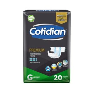 PAÑAL COTIDIAN PREMIUM NEGRO (20U) TALLA G