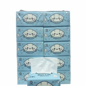 BOLSA PAÑUELOS FACIALES CELESTE 10 PAQUETES